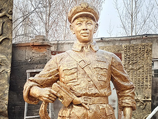 北海合浦县符志行司令员玻璃钢仿铜像